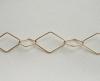 Catena a rombi sottili uno grande 19x24 mm + un rombo piccolo 10x15 mm