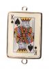 Distanziatore a due anelli smaltato a forma di carta da gioco "Re di Picche" 43x35 mm. Base nikel free Distanziatore a due anelli smaltato a forma di carta da gioco "Re di Picche" 43x35 mm. Base nikel free