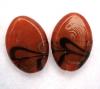 Ovale piatto, Rosa antico scuro con bronzo e nero