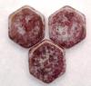 Esagono, 17 mm., Ametista marmorizzato Esagono, 17 mm., Ametista marmorizzato