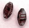 Oliva sfaccettata, 18x10 mm., Ametista sfumato in bianco e trasparente
