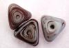 Rondella triangolare, 13 mm., Ametista indiano sfumato in bianco