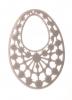 Filigrana ovale gigante, forata in alto, in resina, 60x80 mm., colore Grigio Filigrana ovale gigante, forata in alto, in resina, 60x80 mm., colore Grigio