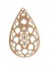 Filigrana a goccia, in resina, 36x55 mm., colore Beige