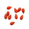 Goccia sfaccettata con foro in testa, in resina, 14x8 mm., color Arancione mattone