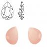 Gemma in resina sfaccettata, forma a goccia 14x10 mm., colore Rosa opale Gemma in resina sfaccettata, forma a goccia 14x10 mm., colore Rosa opale